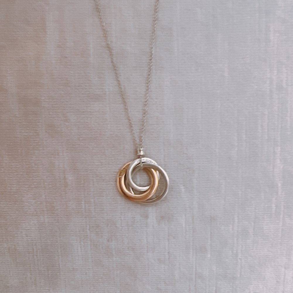 Tiffany & Co. Sterling Silver Interlocking Pendant Necklace (pre-owned)